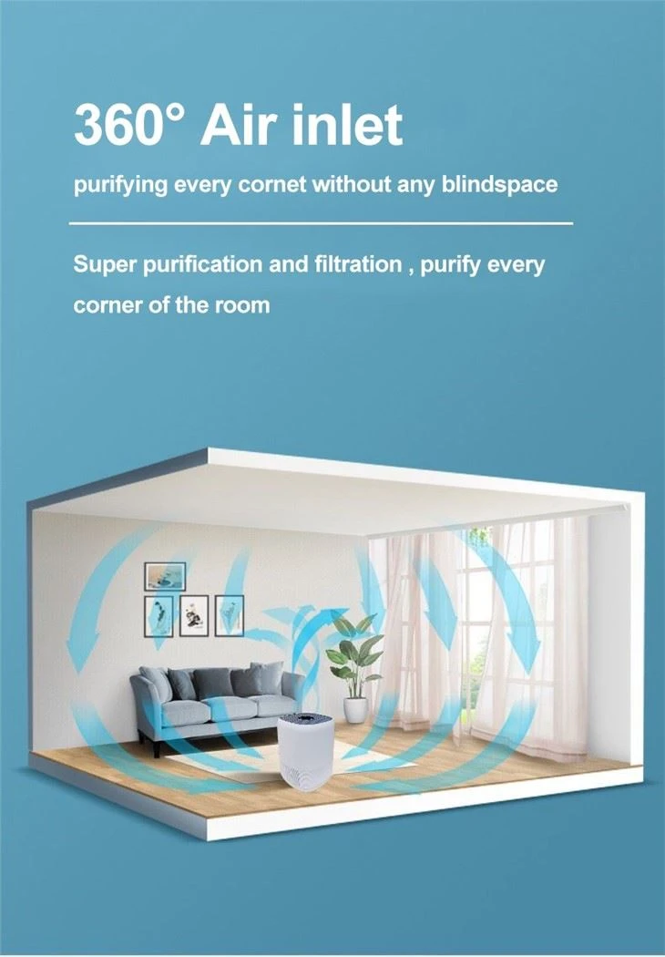BKJ-23B Desktop Home Air Purifier With HEPA Filters