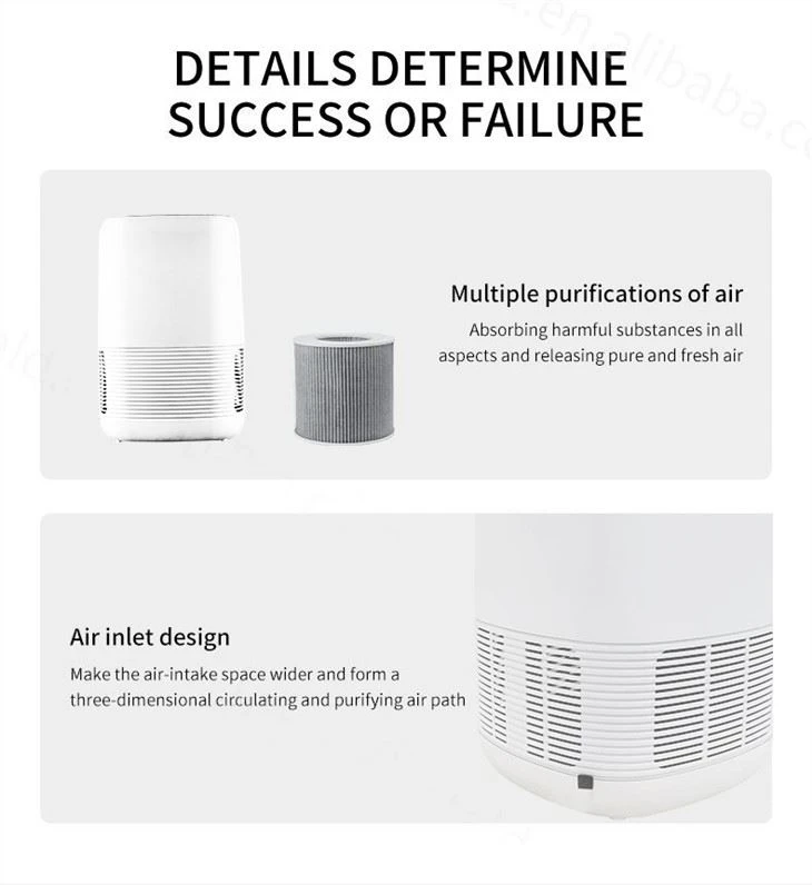 BKJ-23B Desktop Home Air Purifier With HEPA Filters